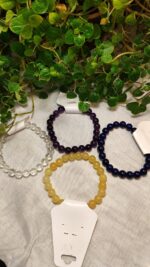 Pulseira Esfera PREMIUN 6 ou 8mm Cristal, Ametista, Citrino, Lapis Lazuli, Fluorita, Sangue de Dragão, Apatita